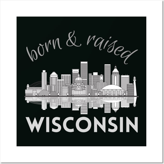 I love it there Wisconsin gift Madison skyline Green Bay, Eau Claire Janesville graphic tee Wall Art by BoogieCreates